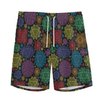 Seven Chakras Flowers Pattern Print Men's Sports Shorts