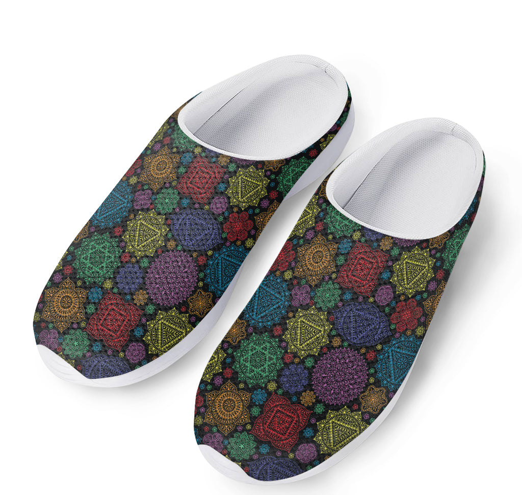 Seven Chakras Flowers Pattern Print Mesh Casual Shoes