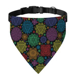Seven Chakras Flowers Pattern Print Over The Collar Dog Bandana