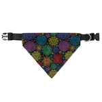 Seven Chakras Flowers Pattern Print Over The Collar Dog Bandana