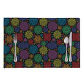 Seven Chakras Flowers Pattern Print Placemat
