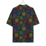 Seven Chakras Flowers Pattern Print Rayon Hawaiian Shirt