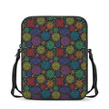 Seven Chakras Flowers Pattern Print Rectangular Crossbody Bag