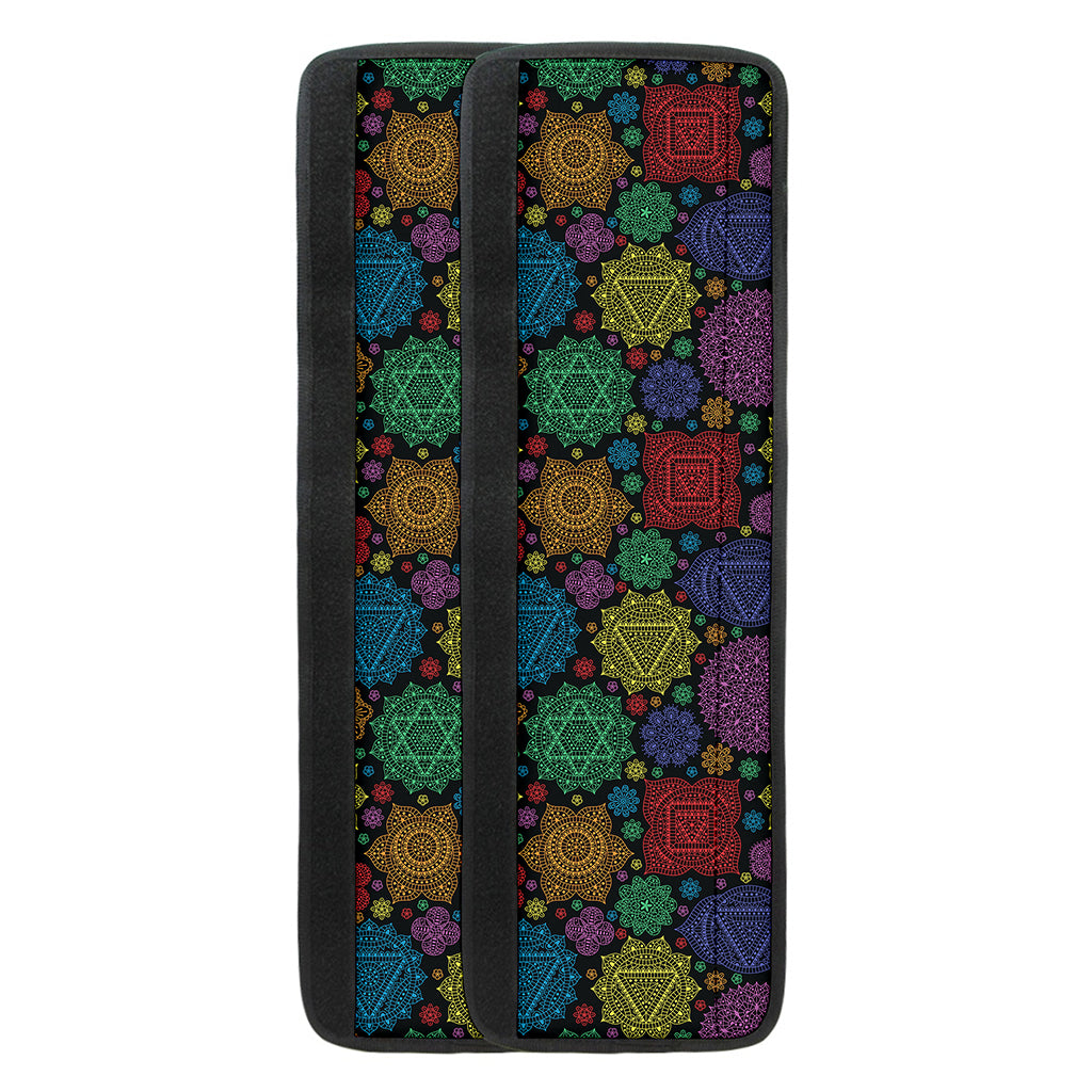 Seven Chakras Flowers Pattern Print Refrigerator Handle Covers