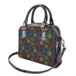 Seven Chakras Flowers Pattern Print Shoulder Handbag