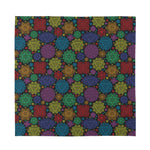 Seven Chakras Flowers Pattern Print Silk Bandana