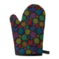 Seven Chakras Flowers Pattern Print Single Oven Mitt