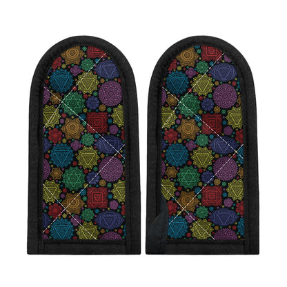 Seven Chakras Flowers Pattern Print Skillet Handle Cover