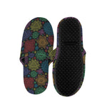 Seven Chakras Flowers Pattern Print Slippers