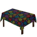 Seven Chakras Flowers Pattern Print Tablecloth
