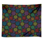 Seven Chakras Flowers Pattern Print Tapestry