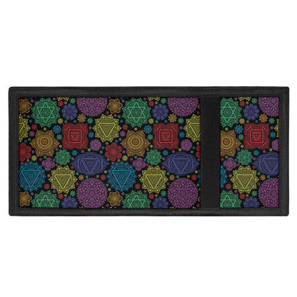 Seven Chakras Flowers Pattern Print Trifold Wallet