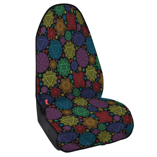 Seven Chakras Flowers Pattern Print Waterproof Car Seat Cover