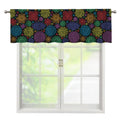 Seven Chakras Flowers Pattern Print Window Valance