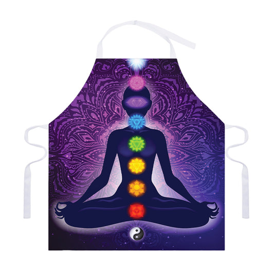 Seven Chakras Mandala Print Adjustable Apron