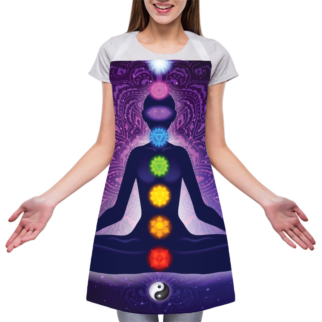Seven Chakras Mandala Print Adjustable Apron