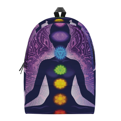 Seven Chakras Mandala Print Backpack