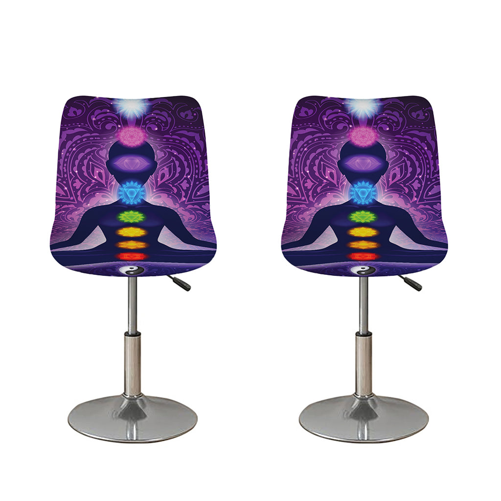 Seven Chakras Mandala Print Bar Stool Covers