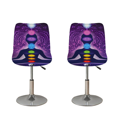 Seven Chakras Mandala Print Bar Stool Covers