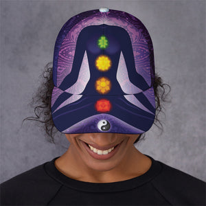 Seven Chakras Mandala Print Baseball Cap