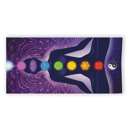 Seven Chakras Mandala Print Beach Towel