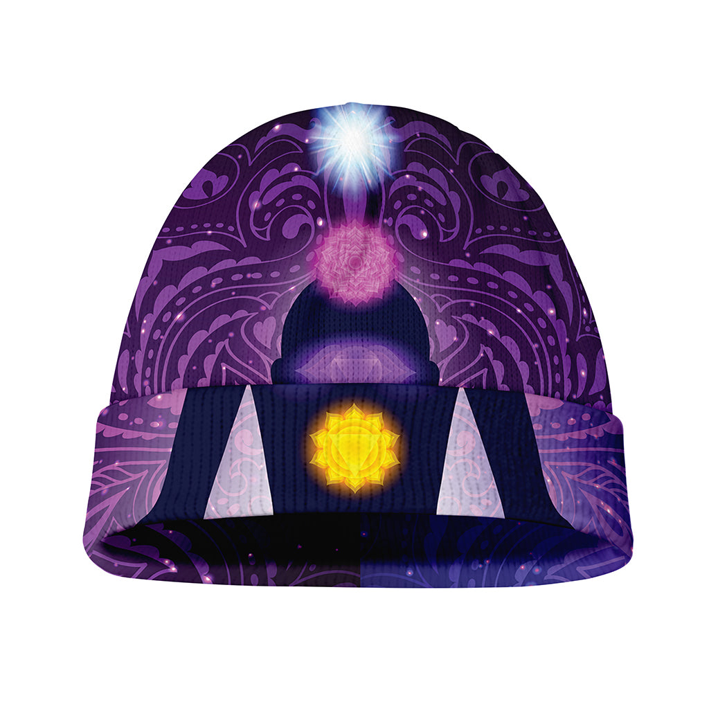 Seven Chakras Mandala Print Beanie