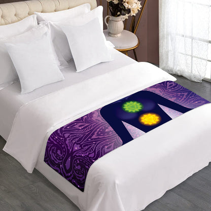Seven Chakras Mandala Print Bed Runner