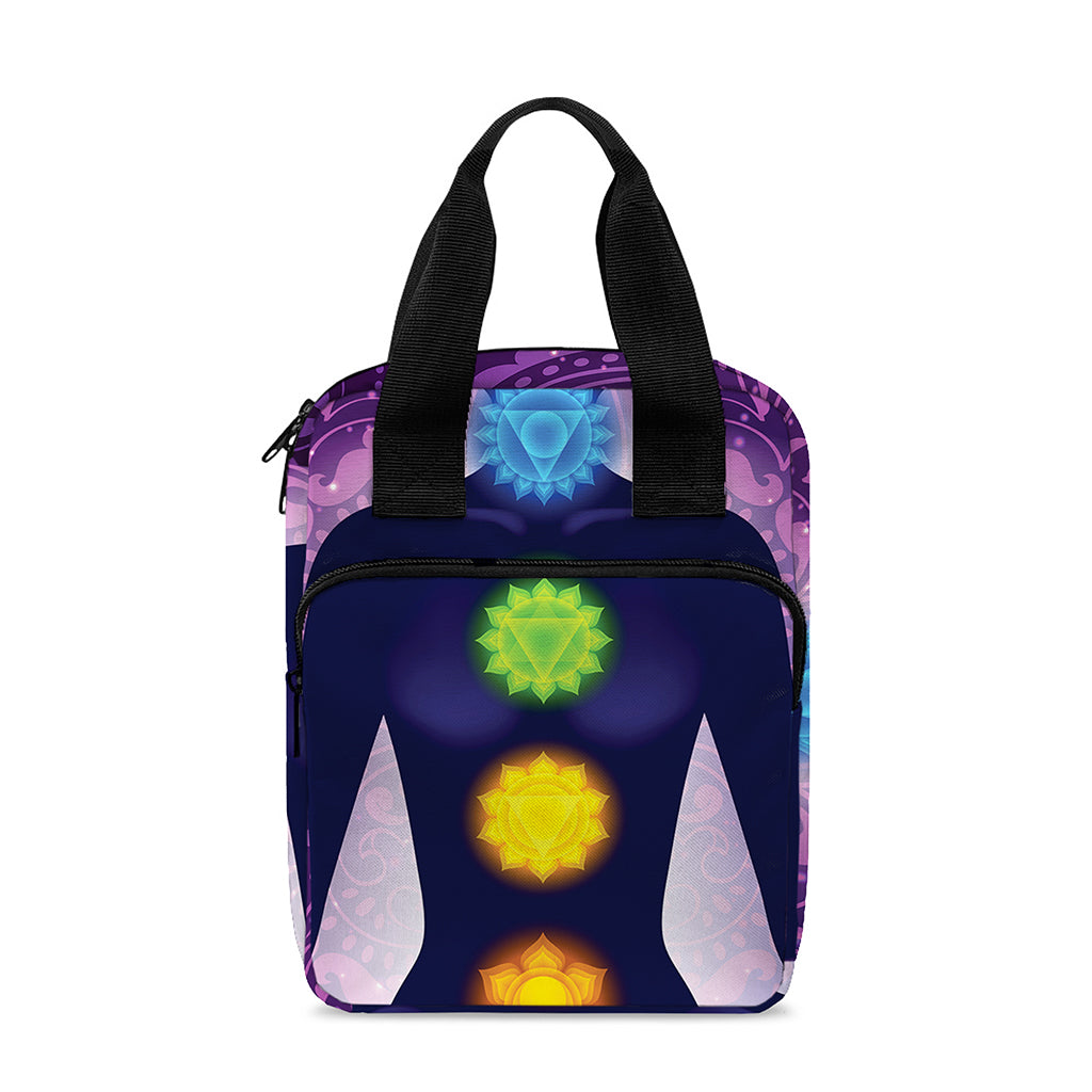 Seven Chakras Mandala Print Bible Tote Bag