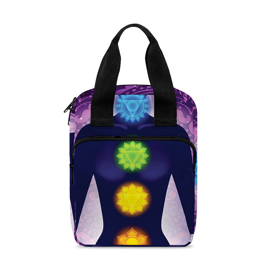 Seven Chakras Mandala Print Bible Tote Bag
