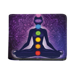 Seven Chakras Mandala Print Bifold Wallet