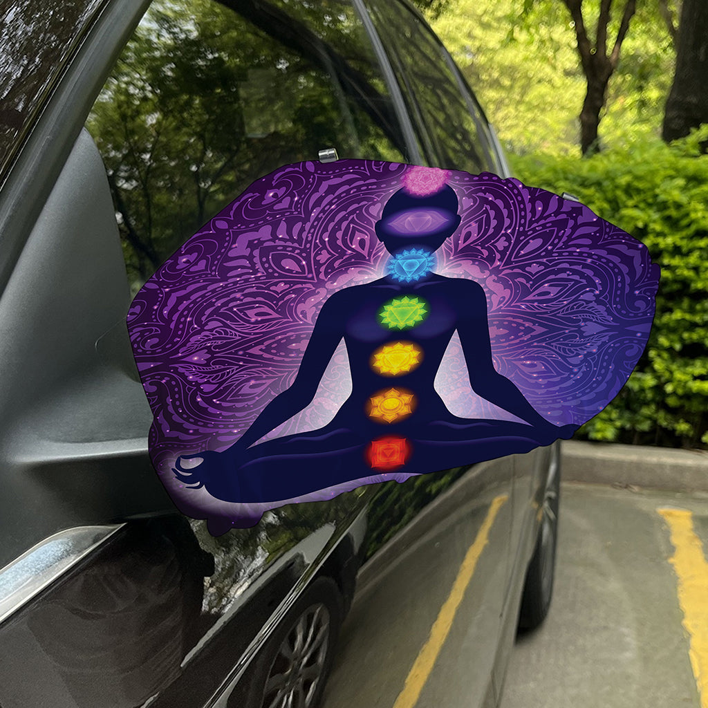 Seven Chakras Mandala Print Car Side Mirror Covers