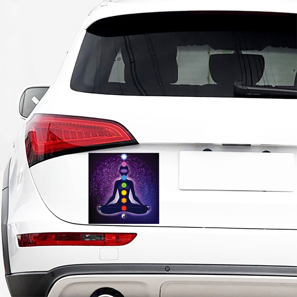 Seven Chakras Mandala Print Car Sticker