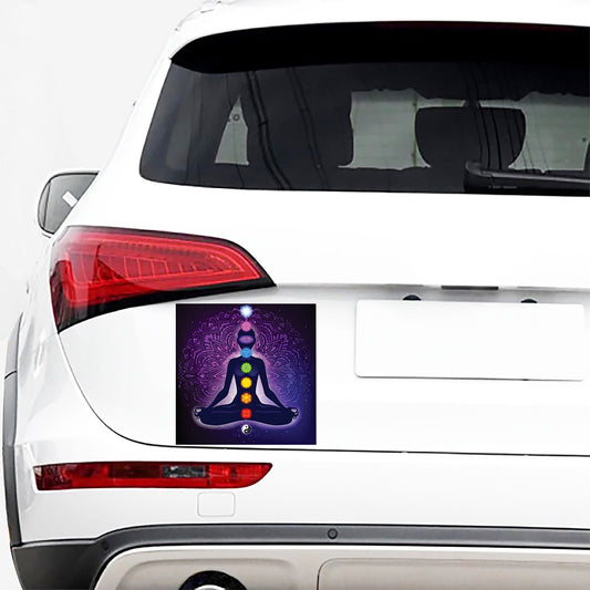 Seven Chakras Mandala Print Car Sticker