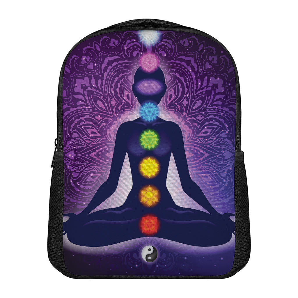 Seven Chakras Mandala Print Casual Backpack