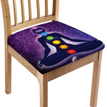 Seven Chakras Mandala Print Chair Cushion Cover