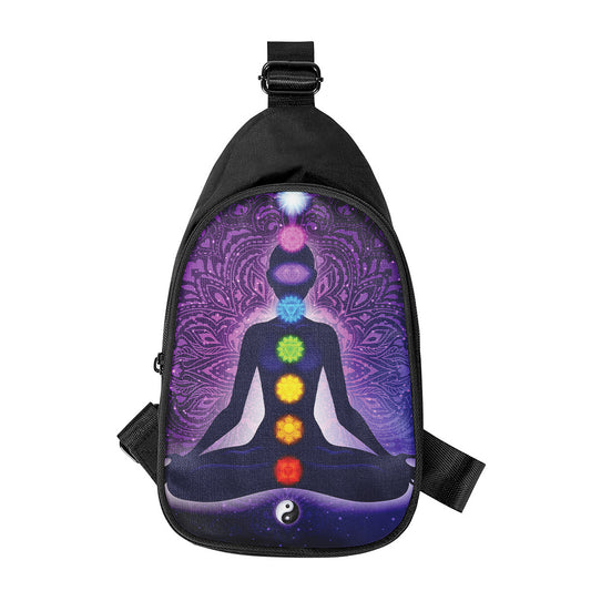 Seven Chakras Mandala Print Chest Bag