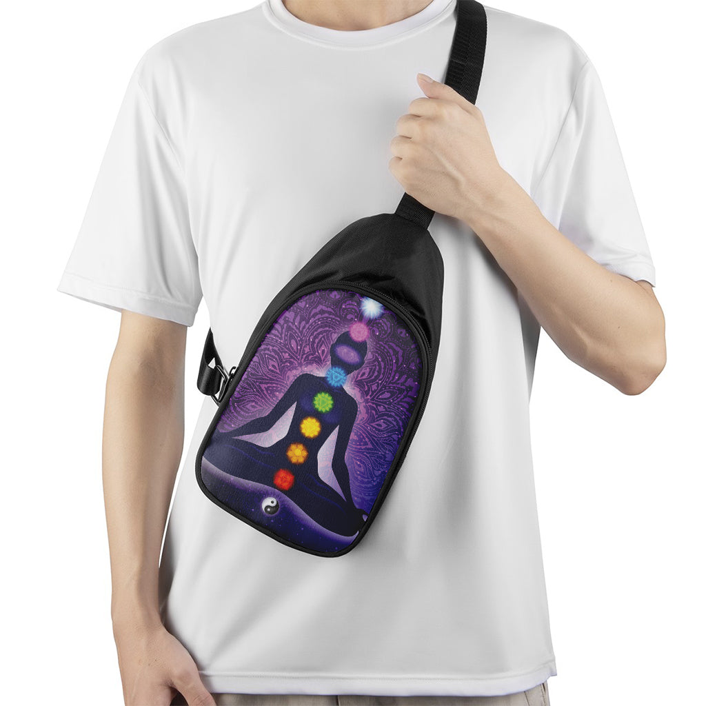 Seven Chakras Mandala Print Chest Bag