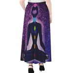 Seven Chakras Mandala Print Chiffon Maxi Skirt