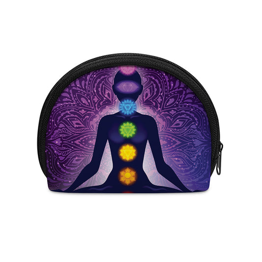 Seven Chakras Mandala Print Coin Purse