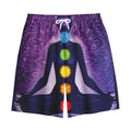 Seven Chakras Mandala Print Cotton Shorts