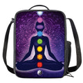 Seven Chakras Mandala Print Crossbody Lunch Bag