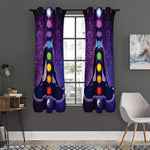 Seven Chakras Mandala Print Curtain