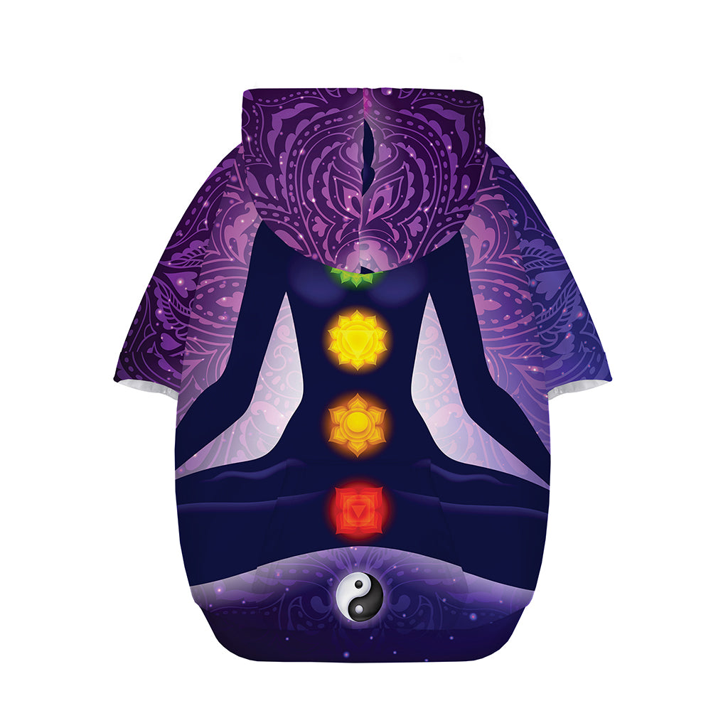 Seven Chakras Mandala Print Dog Zip Up Hoodie