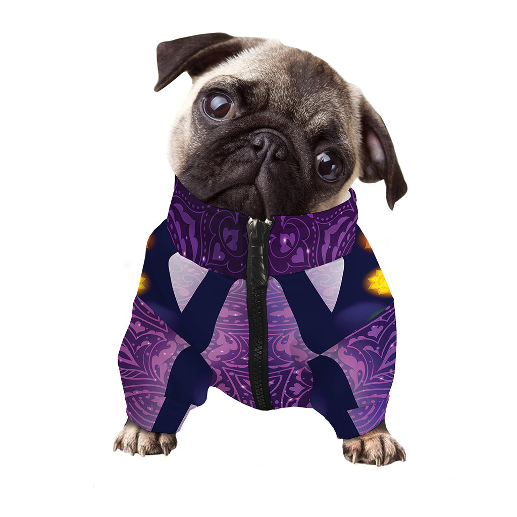 Seven Chakras Mandala Print Dog Zip Up Jacket