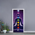 Seven Chakras Mandala Print Door Sticker