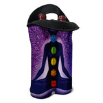 Seven Chakras Mandala Print Double Neoprene Wine Tote