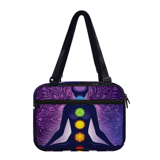 Seven Chakras Mandala Print Double Strap Bible Bag