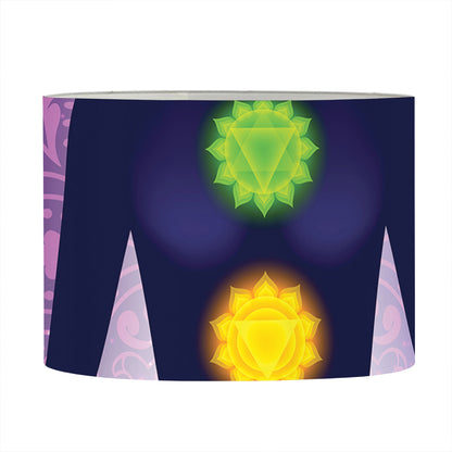 Seven Chakras Mandala Print Drum Lamp Shade