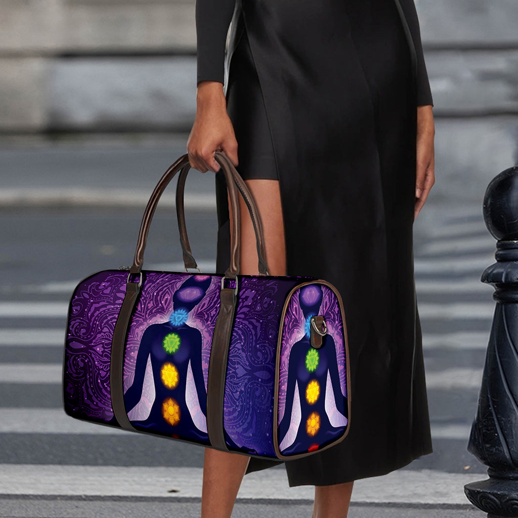 Seven Chakras Mandala Print Duffle Bag