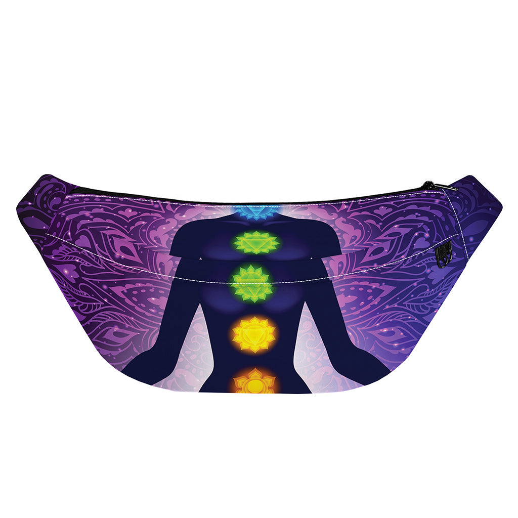 Seven Chakras Mandala Print Fanny Pack
